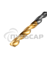 Сверло по металлу Denzel 2,5 мм, HSS-Tin, Golden Tip, 10 шт.