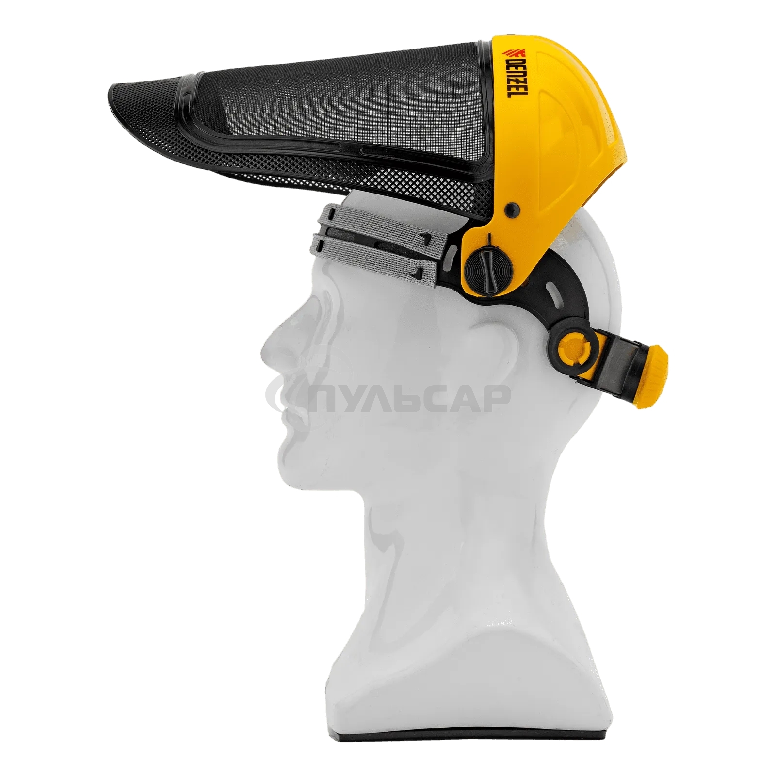 Щиток защитный лицевой с сеткой Denzel 