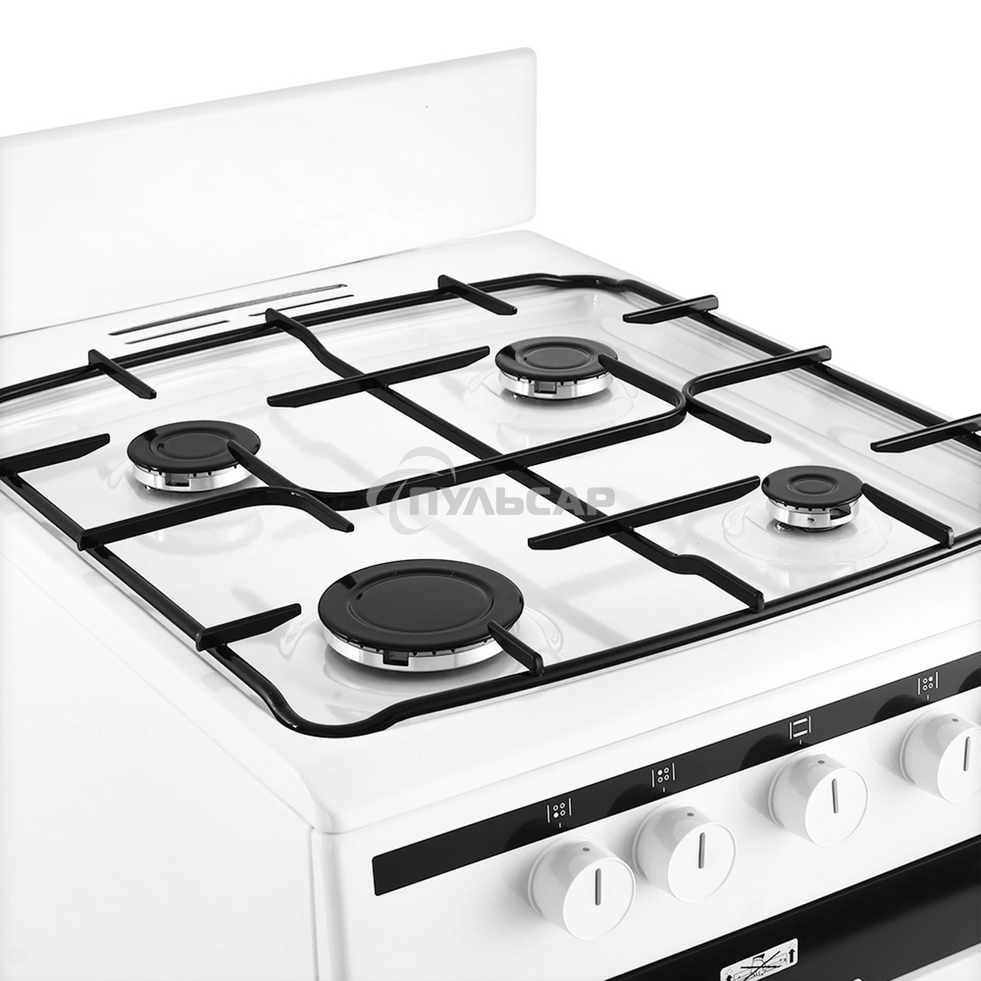 Плита газовая Hansa FCGW51001 белый, конфорок 4 шт, духовка 56 л, 50 см x 85 см x 60 см