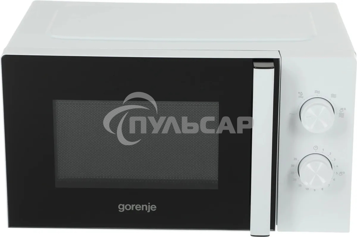 Микроволновая печь Gorenje MO20E1WH белый, 20 л, 800 Вт, переключатели - поворотный механизм
