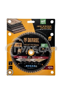 Пильный диск по ламинату Denzel ф185 х 30 мм, 60 зубьев 733847