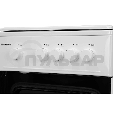 Плита газовая Kraft KF-FSK5301GW белый, конфорок 4 газовых, духовка 58 л, 50 см x 85.5 см x 55.6 см