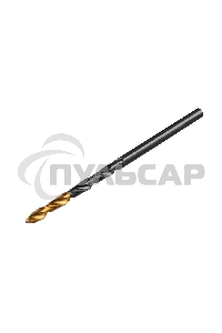 Сверло по металлу Denzel 2,5 мм, HSS-Tin, Golden Tip, 10 шт.