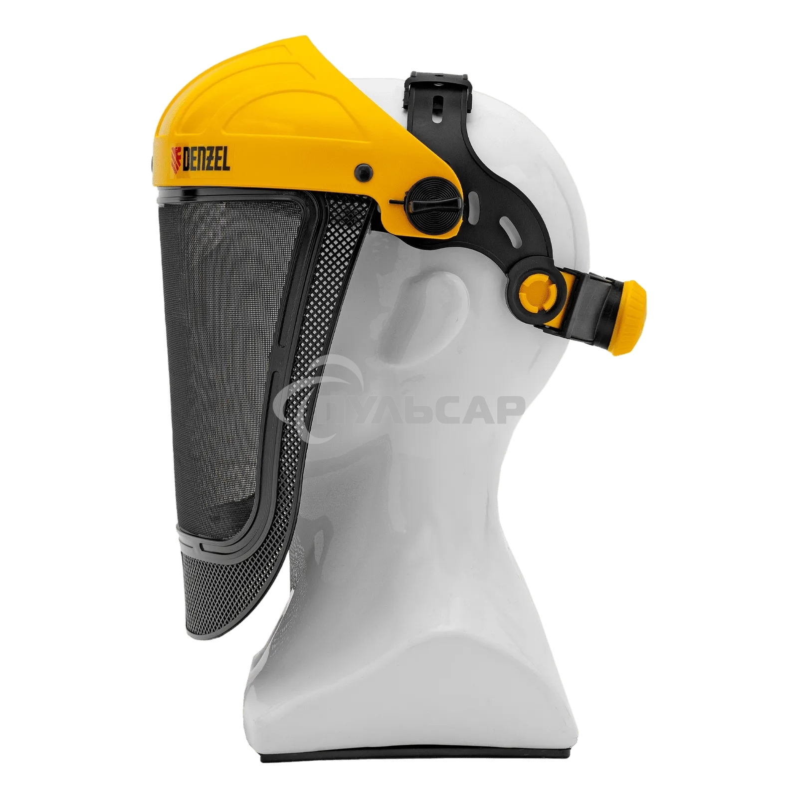 Щиток защитный лицевой с сеткой Denzel 