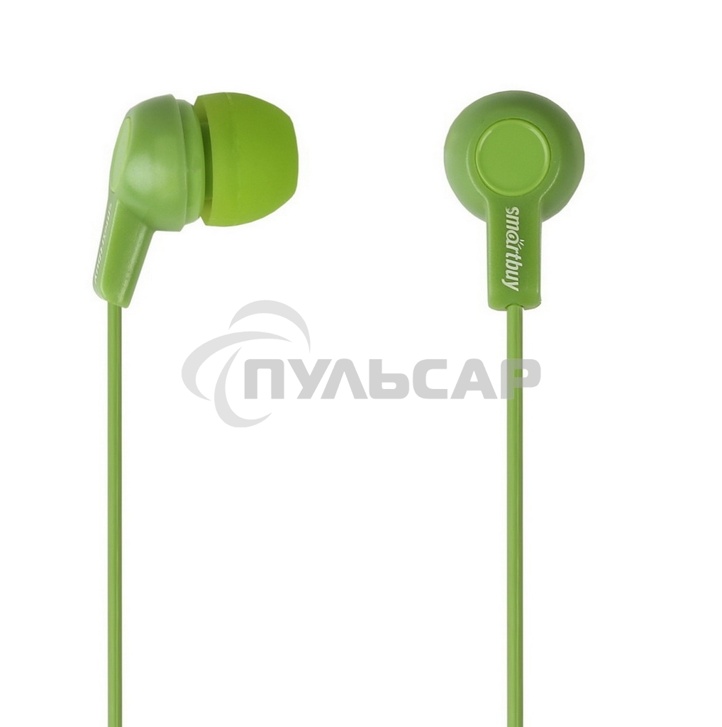 Внутриканальные наушники Smartbuy JAZZ, зеленые, 3 пары силиконовых вставок (SBE-720)/60