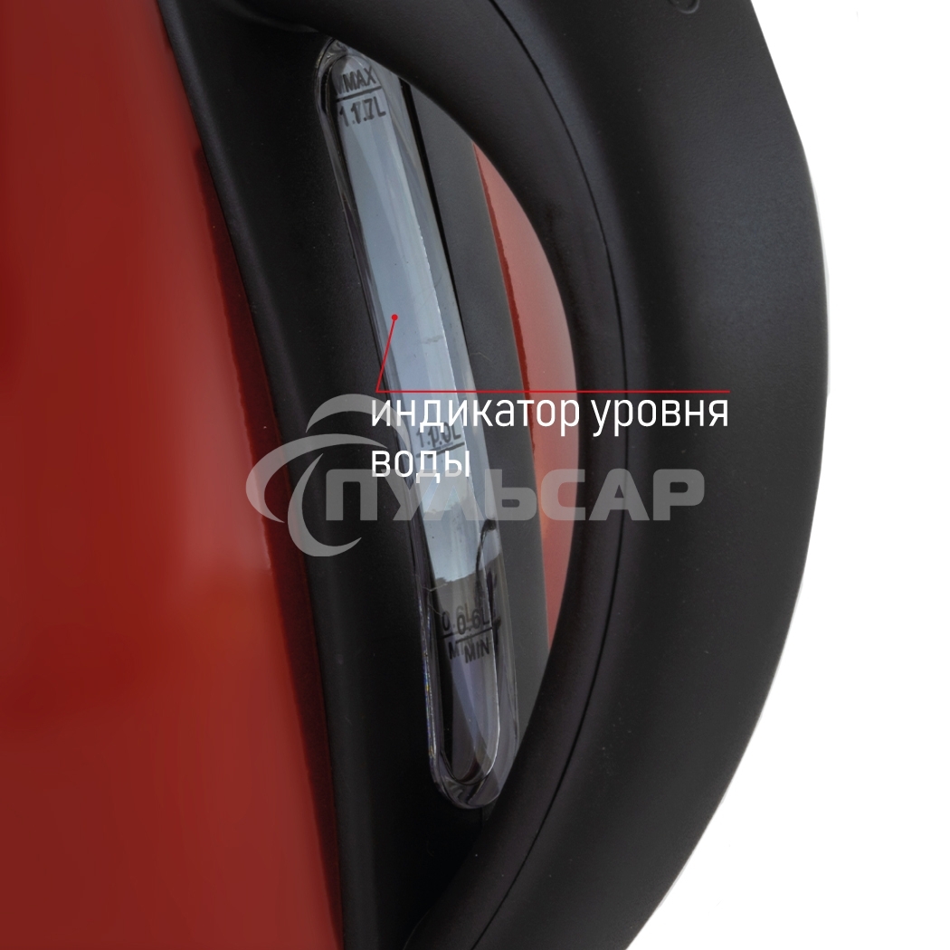 Чайник электрический JVC JK-KE1717 red, объем 1,7л, максимальная мощность 2200 Вт