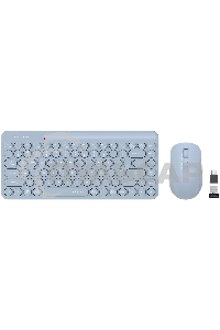 Комплект клавиатура + мышь A4Tech Fstyler FG3200 Air2 клав:синий мышь:синий USB беспроводная slim Multimedia