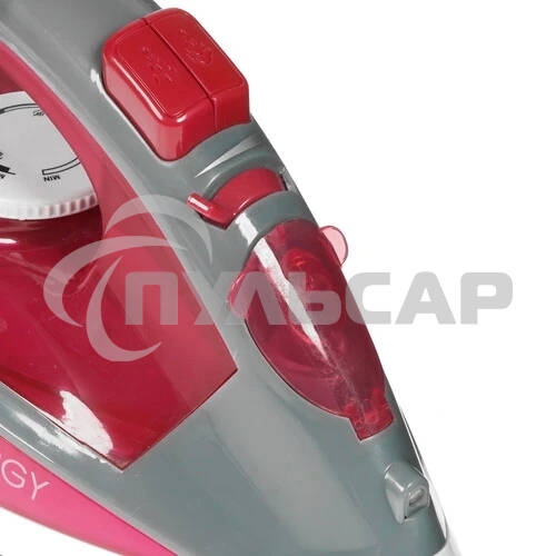 Утюг Energy EN-328 бордовый, 2000 Вт, стальная подошва (270053)