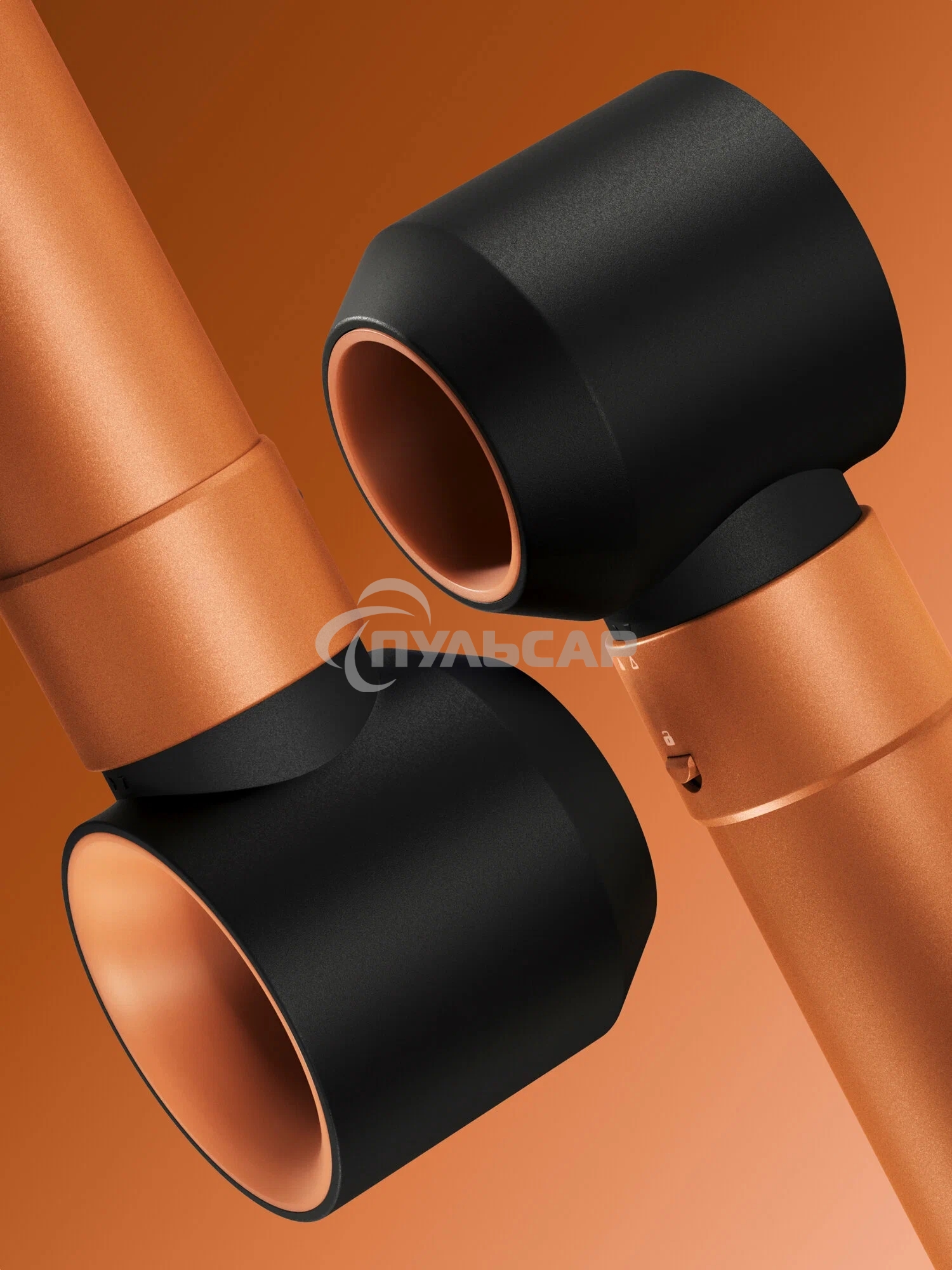 Фен -щетка с ионизацией Tuvio HBI1414, 7 насадок, оранжевый