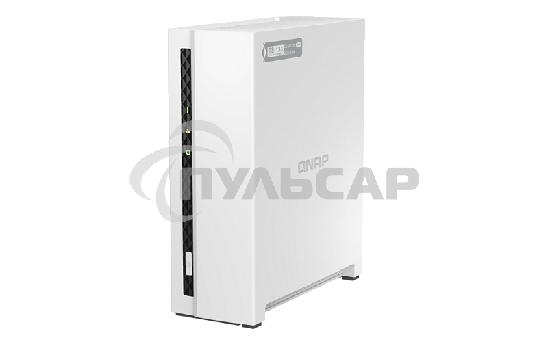 Сетевое хранилище SMB QNAP TS-133 NAS 1 HDD tray. ARM 4-core Cortex-A55 1.8GHz, ram 2 Gb (max), 1x1GbE, 1xUSB 2.0 port,1xUSB 3.2 Gen 1
