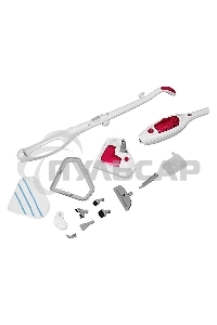 Паровая швабра Blackton Bt SM1115 White-pink, Мощность 1300 Вт, 2 в 1. Вертикальная и компактная, Давление 1 бар, Резервуар для воды 300 мл, Резервуар для моющего средства 180 мл Время неприрывной работы до 20 минут, Быстрая и эффективная очистка всех тип