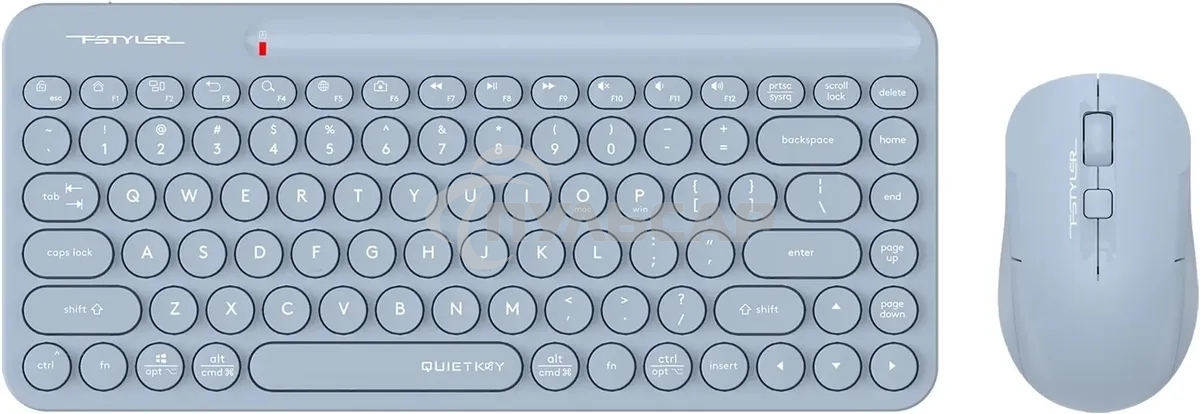 Комплект клавиатура + мышь A4Tech Fstyler FG3200 Air2 клав:синий мышь:синий USB беспроводная slim Multimedia