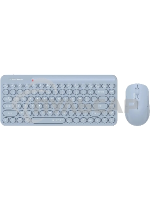 Комплект клавиатура + мышь A4Tech Fstyler FG3200 Air2 клав:синий мышь:синий USB беспроводная slim Multimedia