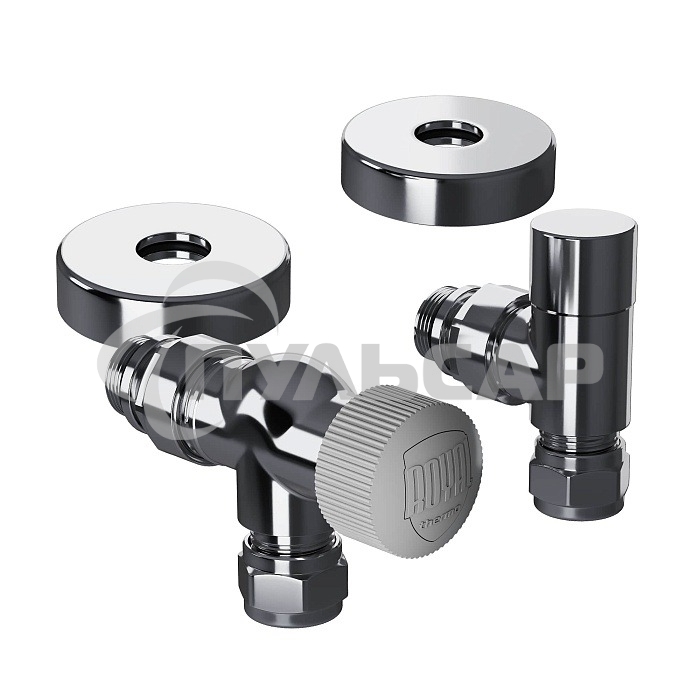 Набор термостатический осевой Royal Thermo Design Pro 15мм М30х1,5 (Хром)