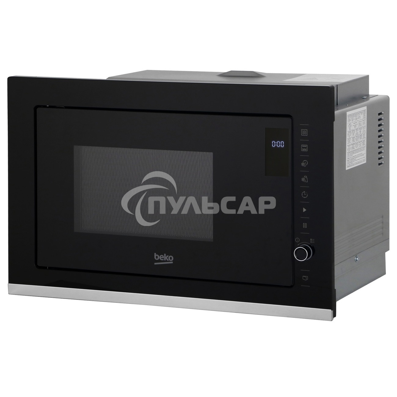 Микроволновая печь встраиваемая Beko BMGB 25333 X черный, 25 л, 900 Вт, переключатели - поворотный механизм/сенсор