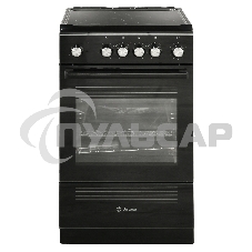 Плита электрическая De Luxe 506004.13ЭС-001 черный, конфорок 4 шт, духовка 60 л, 50 см x 87 см x 60 см