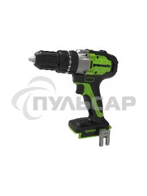 Дрель-шуруповерт GREENWORKS GD24DD60, Аккумуляторная, 24В, без АКБ и ЗУ, Ударная