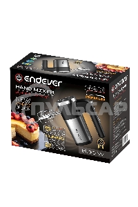 Миксер ручной Endever Sigma-08 черный/стальной, 500 Вт, 2 насадки, 5 скоростей