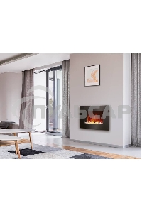 Электрокамин Electrolux EFP/W-1250ULS, черный, 2000 Вт, 25 м2, термостат, пульт д/у