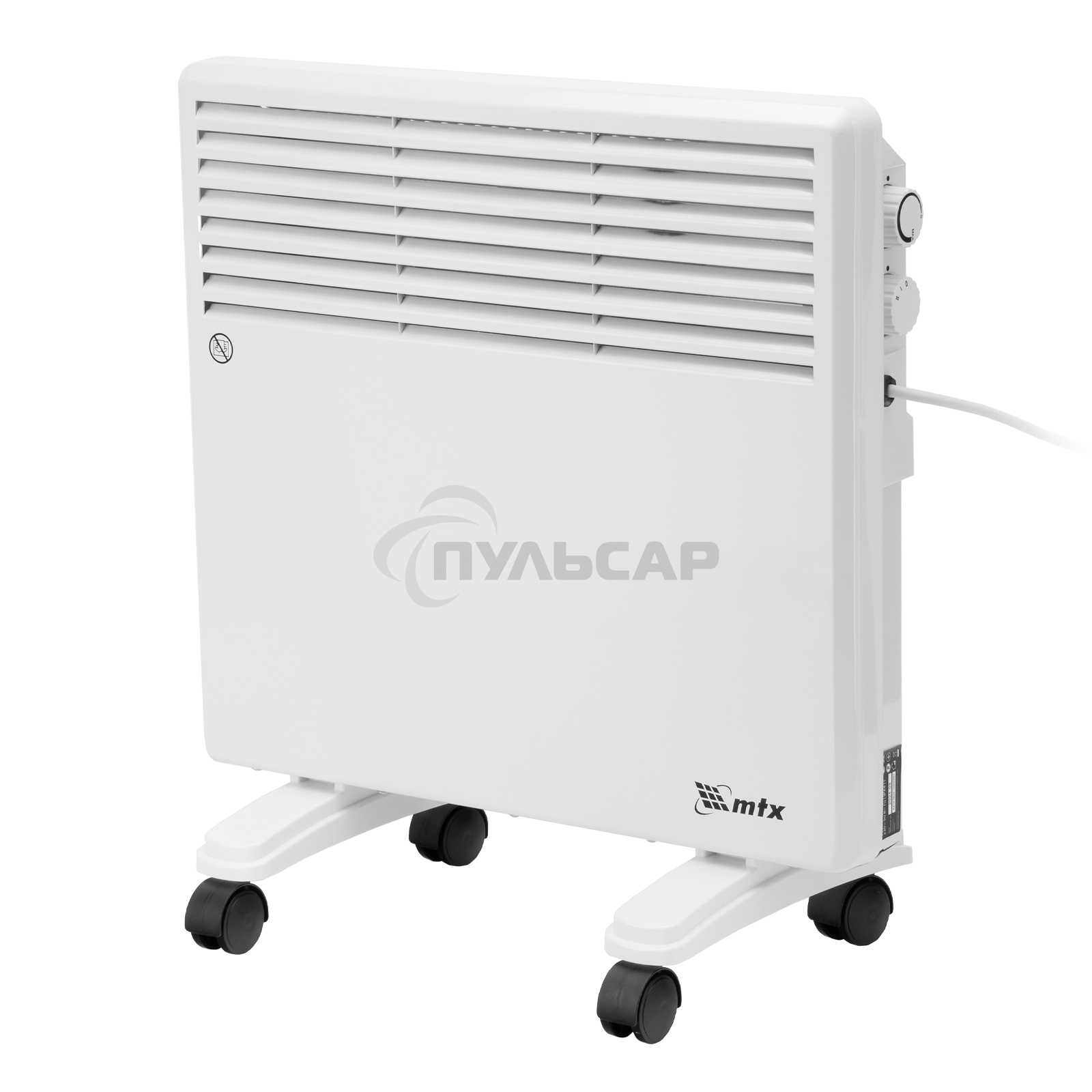 Конвектор электрический MTX CH-1000, белый, 1000 Вт, 10 м2, термостат