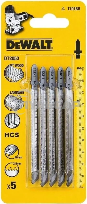 Набор пилок по дереву DeWalt DT2053-QZ 5пред. (лобзики)