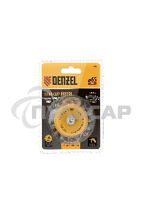 Щетка для дрели Denzel 65 мм, чашка, со шпилькой, нержавеющая крученая проволока