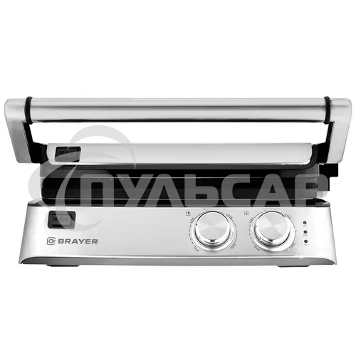 Электрический гриль-пресс BRAYER BR2007, 2000 Вт, съем.пласт 29*23 см, рег.расст,макс.темпер 240 С