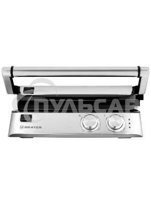Электрический гриль-пресс BRAYER BR2007, 2000 Вт, съем.пласт 29*23 см, рег.расст,макс.темпер 240 С