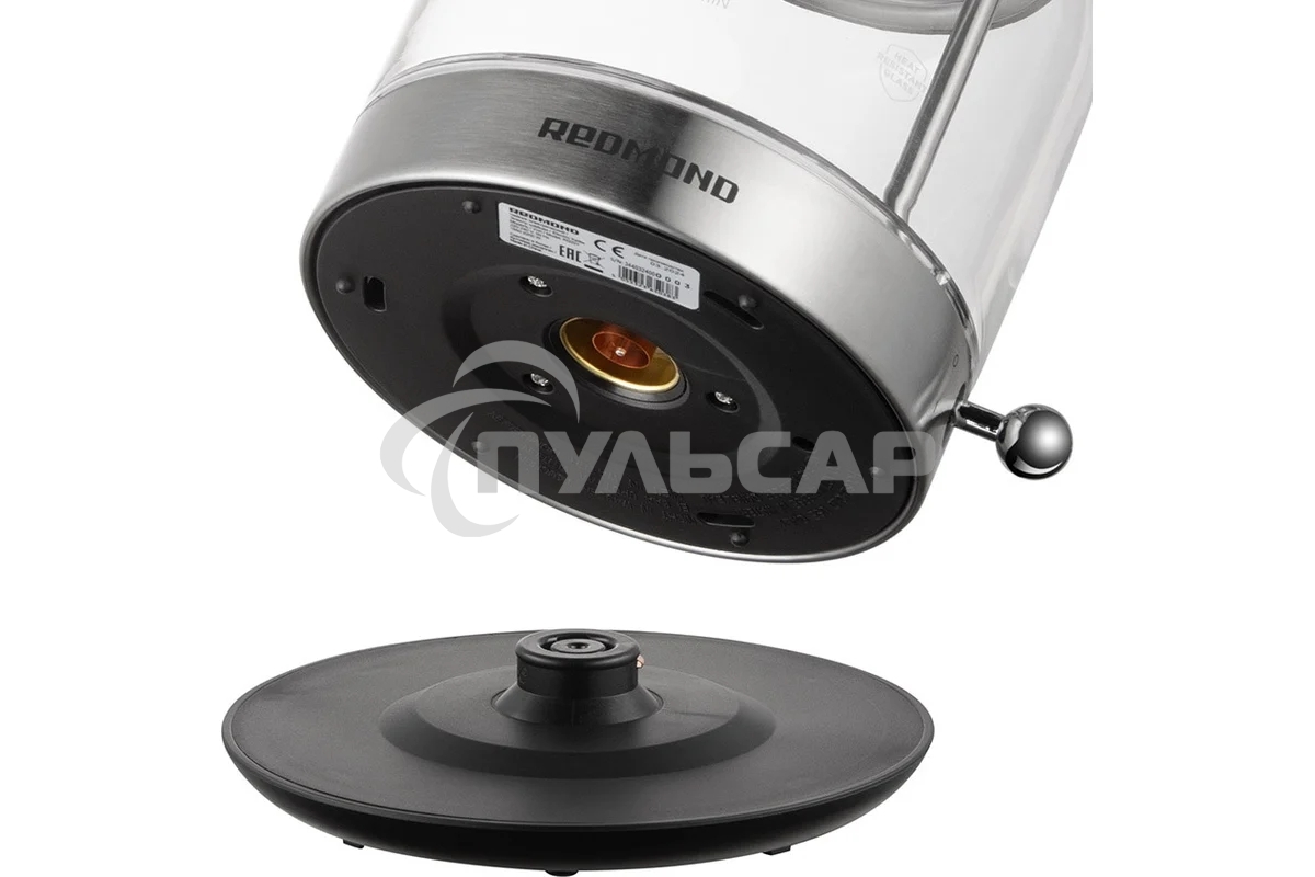 Чайник электрический Redmond KG221 1.5 л, 2200 Вт, стекло/сталь