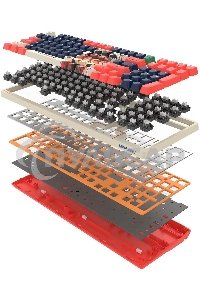 Клавиатура проводная A4Tech Bloody AT98 Proxy Boom USB бежевый/красный