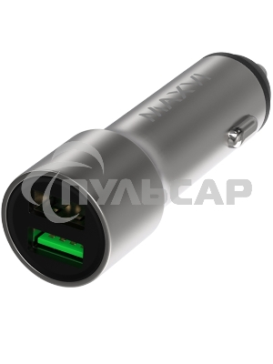 Автомобильное зарядное устройство Maxvi CCM-M242 metallic silver 2.4A 2xUSB