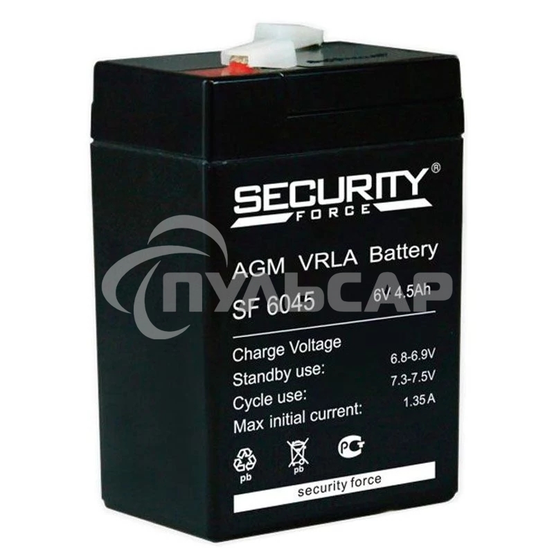 Батарея Delta Security Force SF 6045 (6V 4.5Ah)