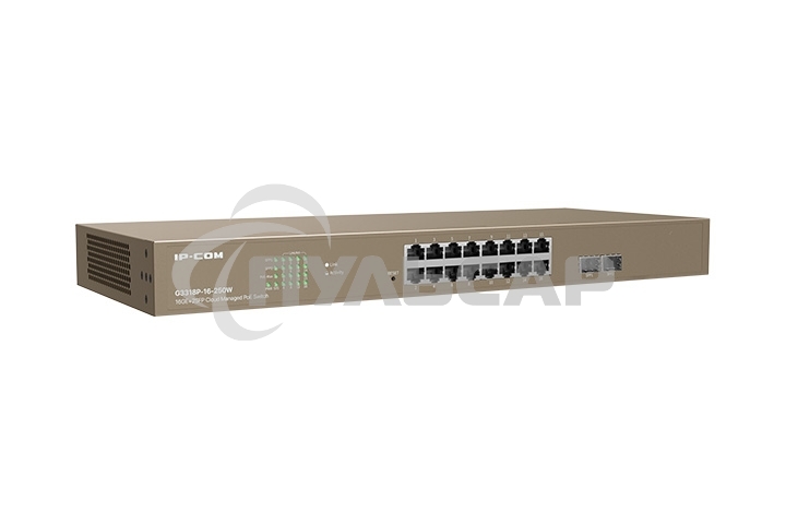 Коммутатор PoE IP-COM G3318P-16-250W с облачным управлением 16GE+2SFP