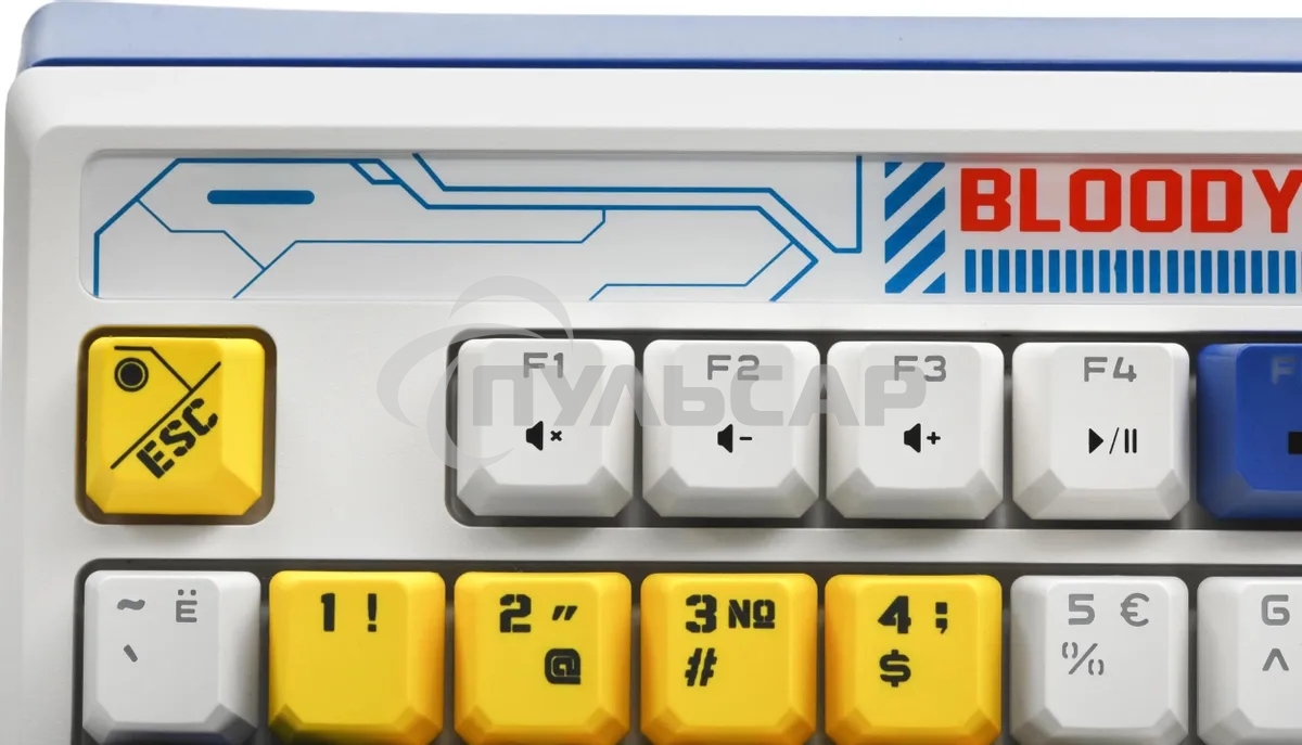 Клавиатура проводная A4Tech Bloody B950 USB синий/белый