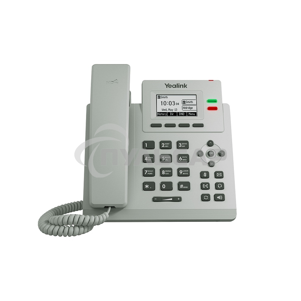 Телефон YEALINK SIP-T31P, светло-серый, 2 аккаунта, PoE, шт