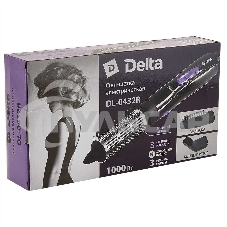 Фен-щетка DELTA DL-0432R черный с фиолетовым