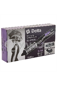 Фен-щетка DELTA DL-0432R черный с фиолетовым