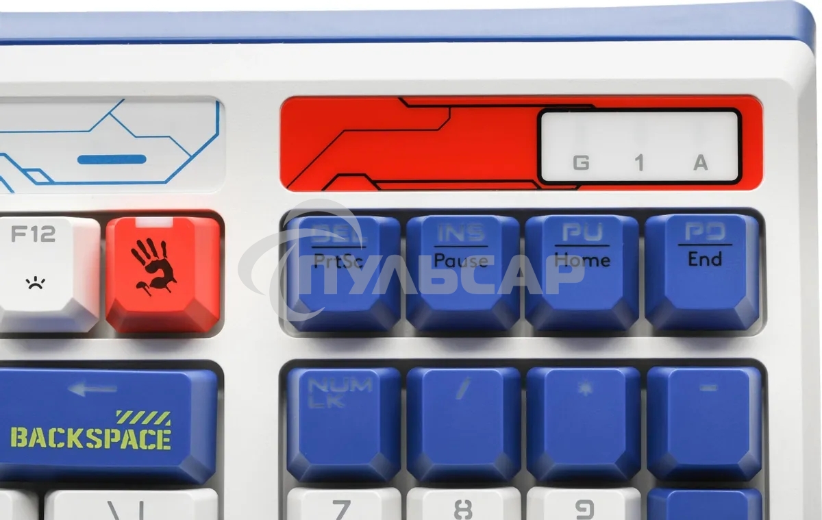 Клавиатура проводная A4Tech Bloody B950 USB синий/белый