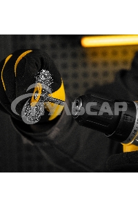 Щетка для дрели Denzel 60 мм, плоская, со шпилькой, нержавеющая витая проволока