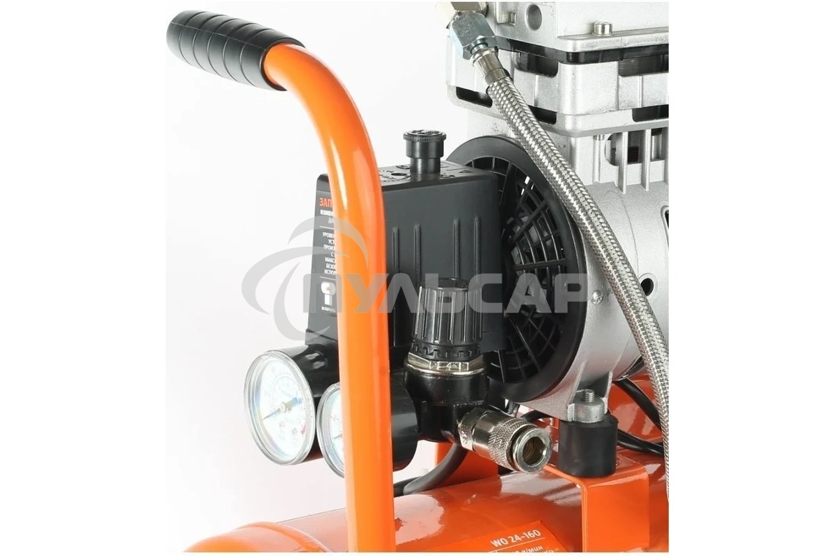 Компрессор PATRIOT WO 24-160 525306375 Безмасляный; Мощн. 1,1 кВт; Напр. 230В Об. двиг.: 2850 об/мин; Производительность: 160 л/мин; Объем ресивера: 24 л; Давление: 8 бар