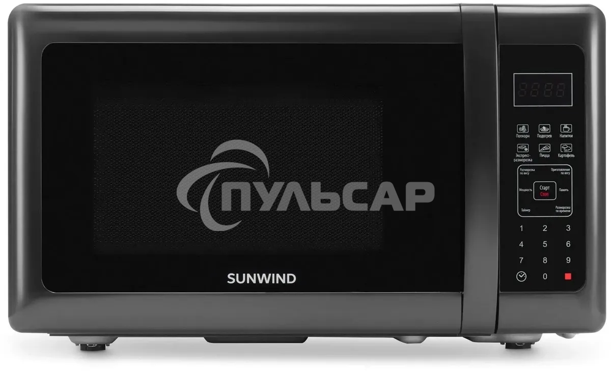 Микроволновая печь SunWind SUN-MW007 черный, 20 л, 700 Вт, переключатели - сенсор