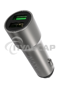 Автомобильное зарядное устройство Maxvi CCM-M242 metallic silver 2.4A 2xUSB