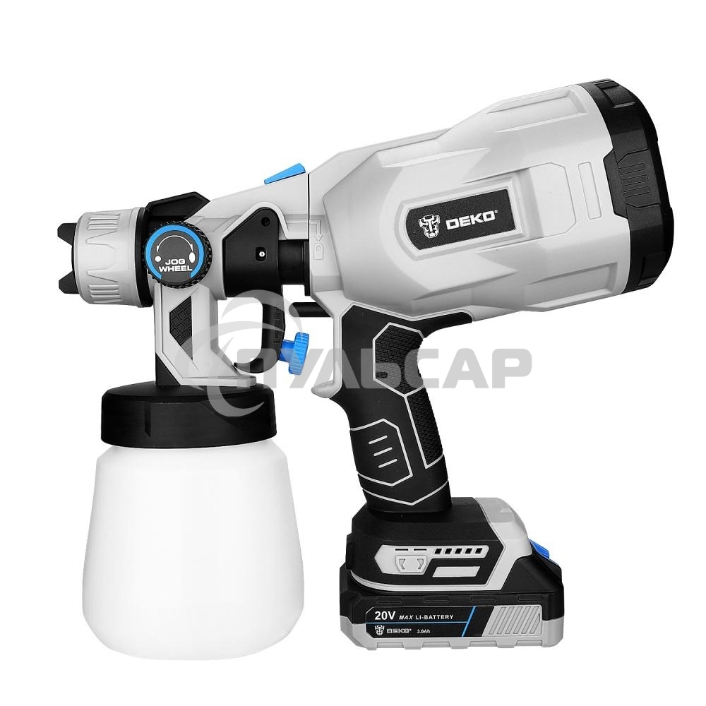 Краскопульт аккумуляторный DEKO SG20DK Max, 20В, 800 мл, 1x3.0А·ч 083-1135