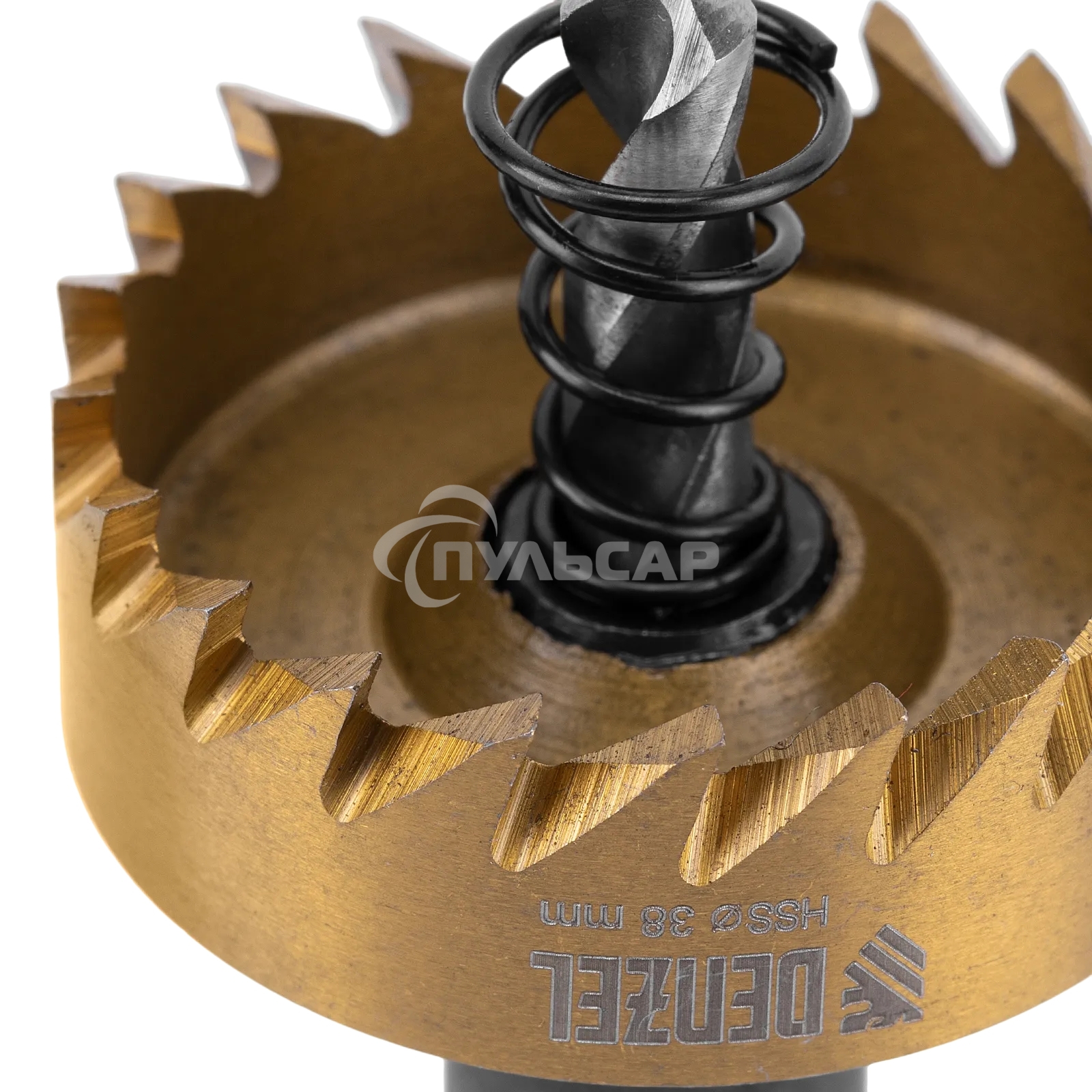 Коронка по металлу Denzel HSS, 38 мм, нитридтитановое покрытие