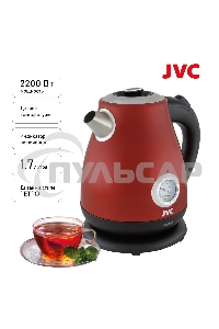 Чайник электрический JVC JK-KE1717 red, объем 1,7л, максимальная мощность 2200 Вт