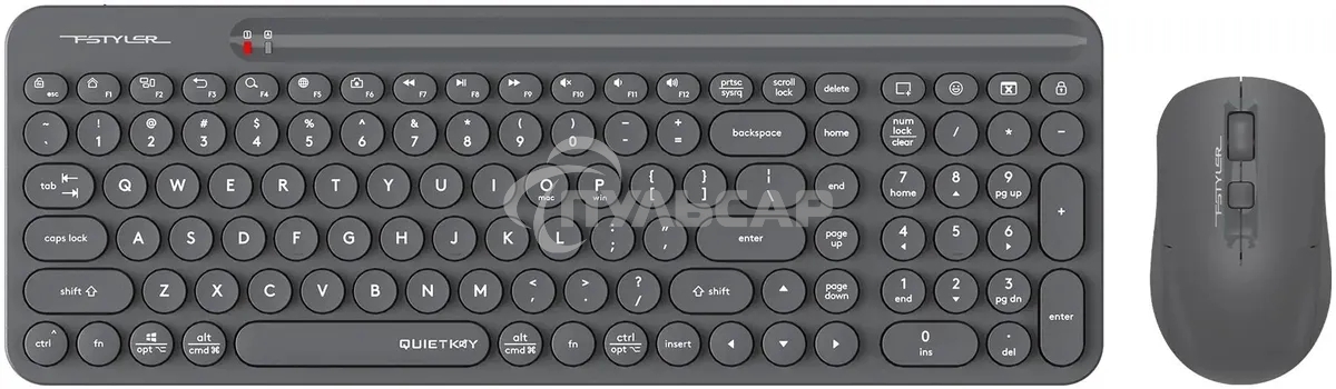 Комплект клавиатура + мышь A4Tech Fstyler FG3300 Air2 клав:серый мышь:серый USB беспроводная slim Multimedia