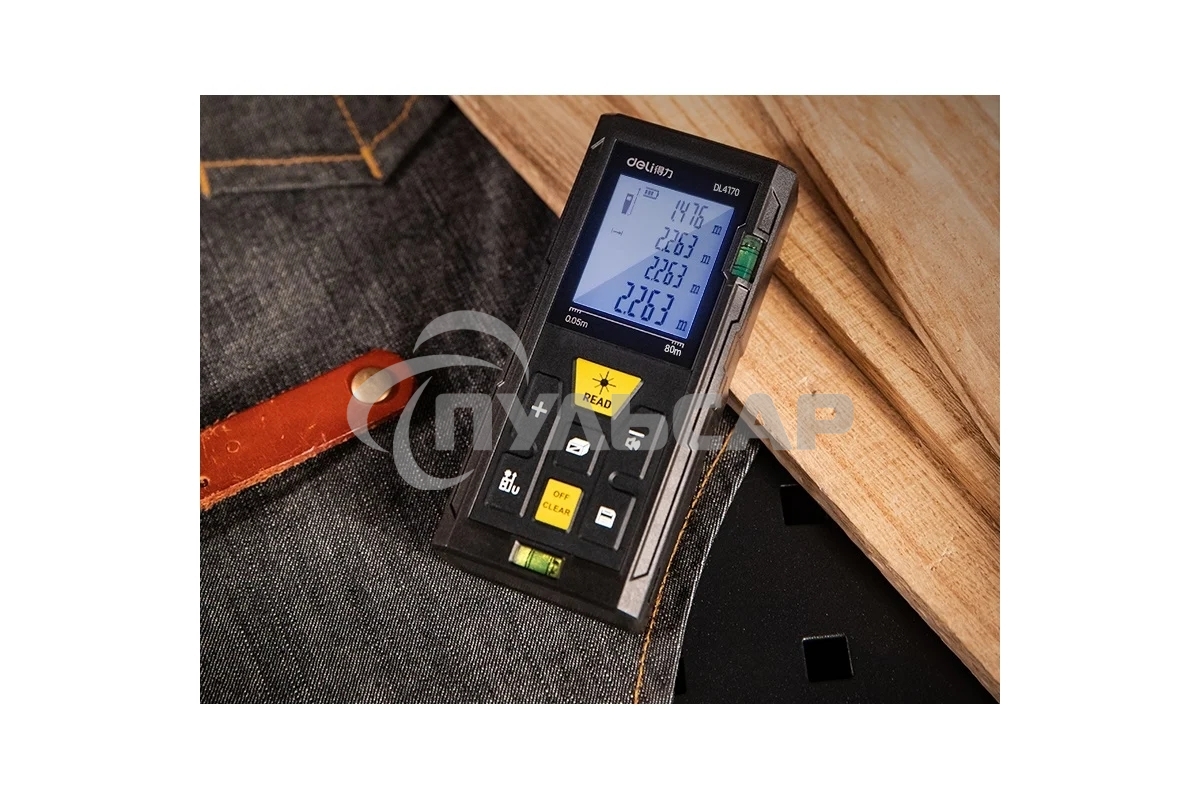 Лазерный дальномер Deli DL4170 (Диапазон измерения 0,05~80м, точность измерения: ±3мм)