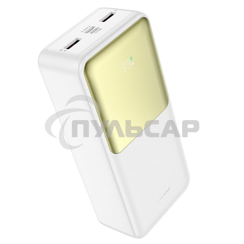 Портативный аккумулятор Hoco J136B, 30000мА·ч, QC/PD, 3A, с дисплеем, белый