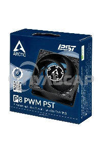 Вентилятор для корпуса Arctic P8 PWM PST черный, 80 мм, 3000 об/мин, 22.5 дБ, 4 pin