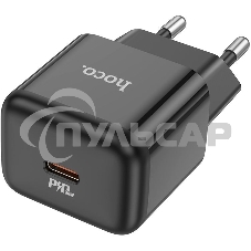 Сетевое зарядное устройство Hoco N32 Glory Black 30W 3A+2A+1.5A (PD+QC+AFC) USB Type-C универсальное черный